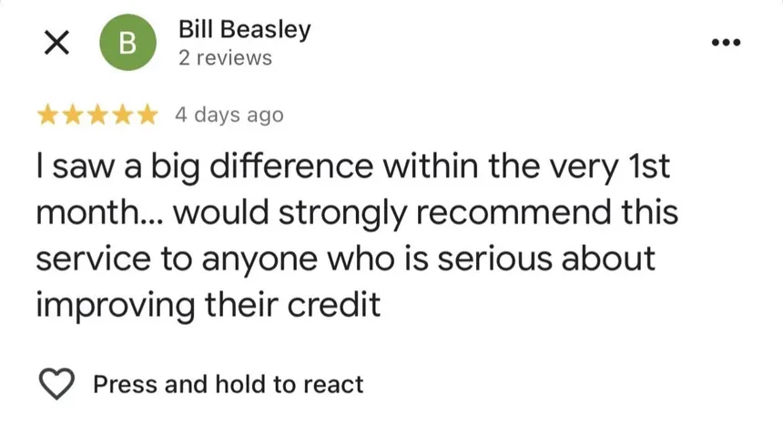 Verified client review