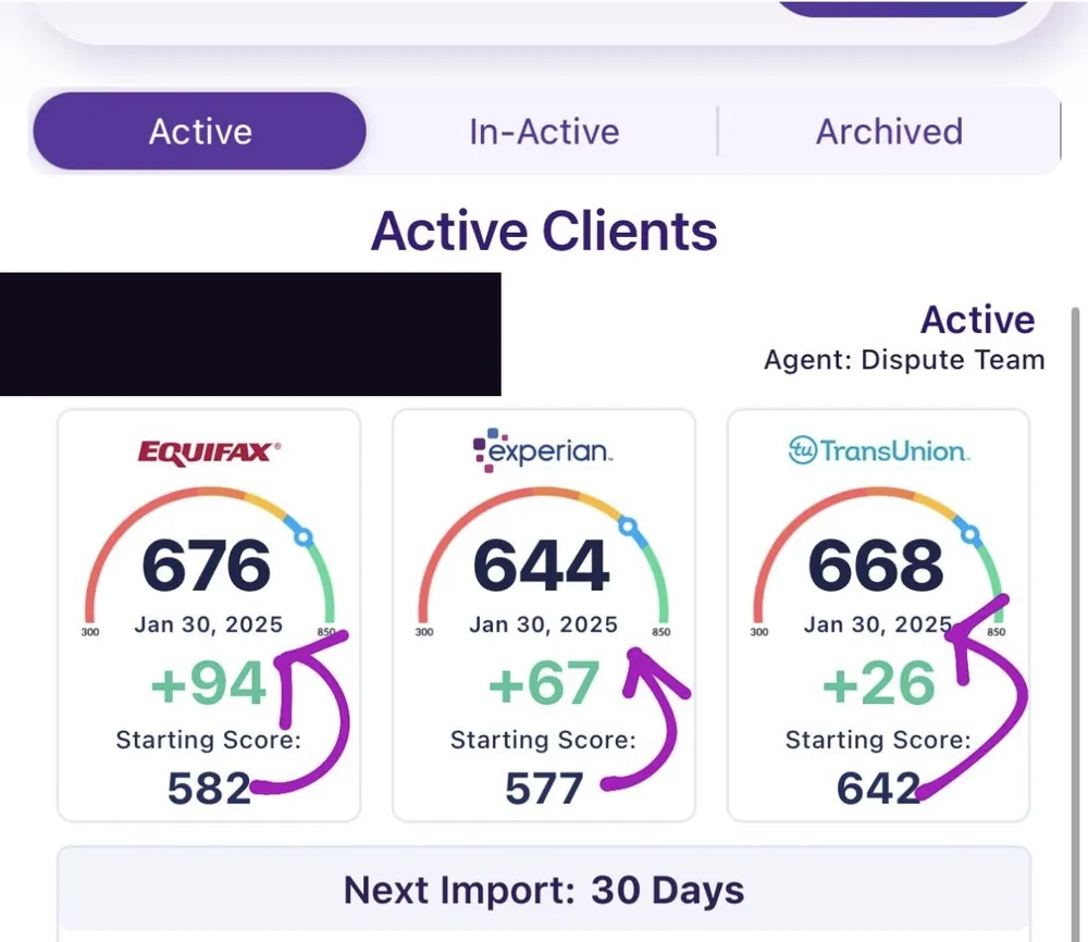 Score recovery, documented result