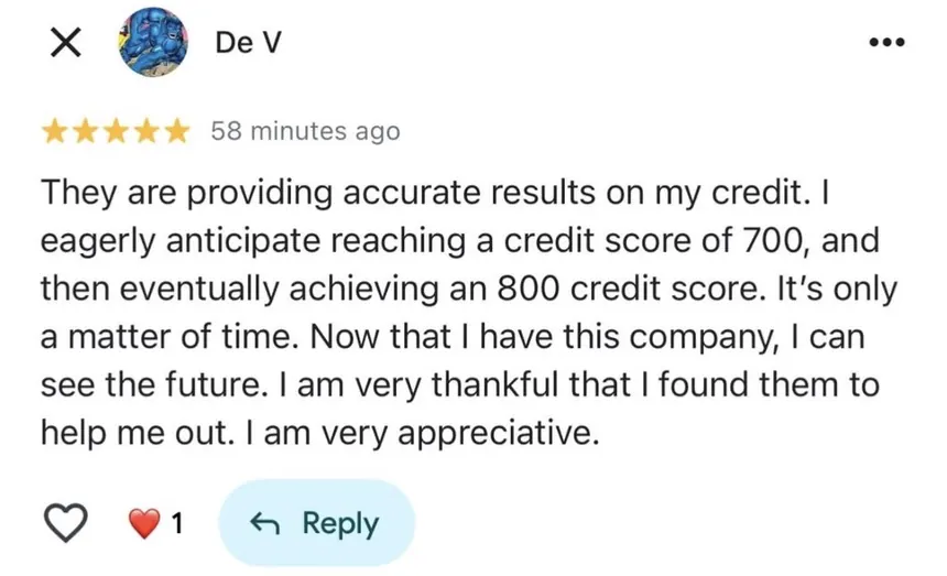 Verified client review