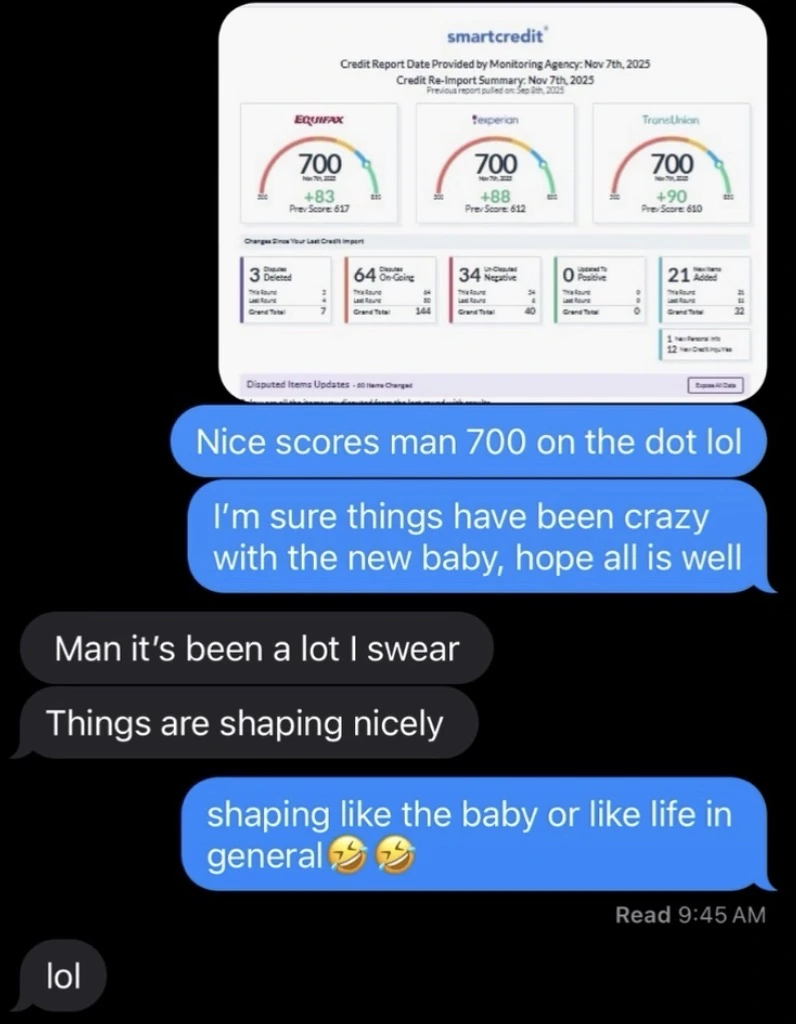 Client thread — 700 across all three