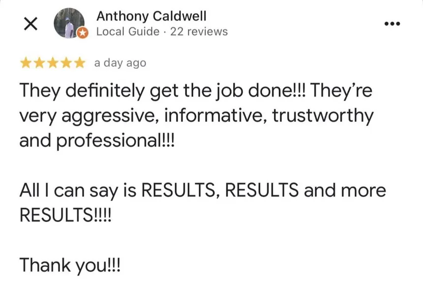 Verified client review